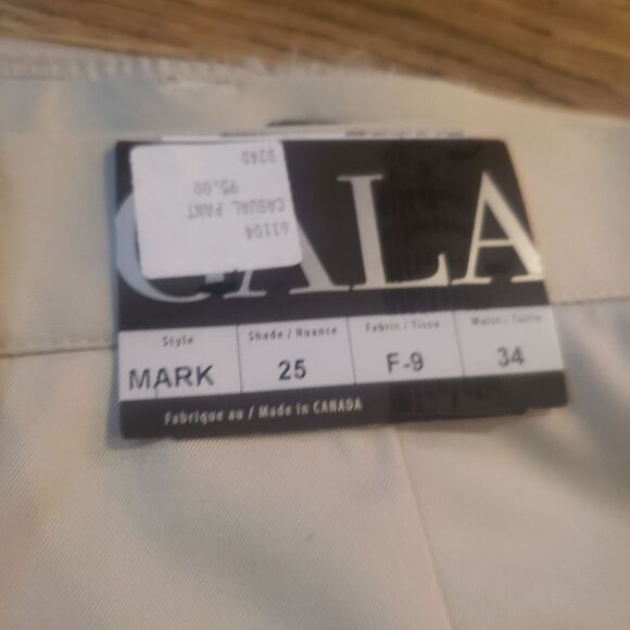 GALA Mark F-9 off white slacks - 34 waist - Picture 4 of 7